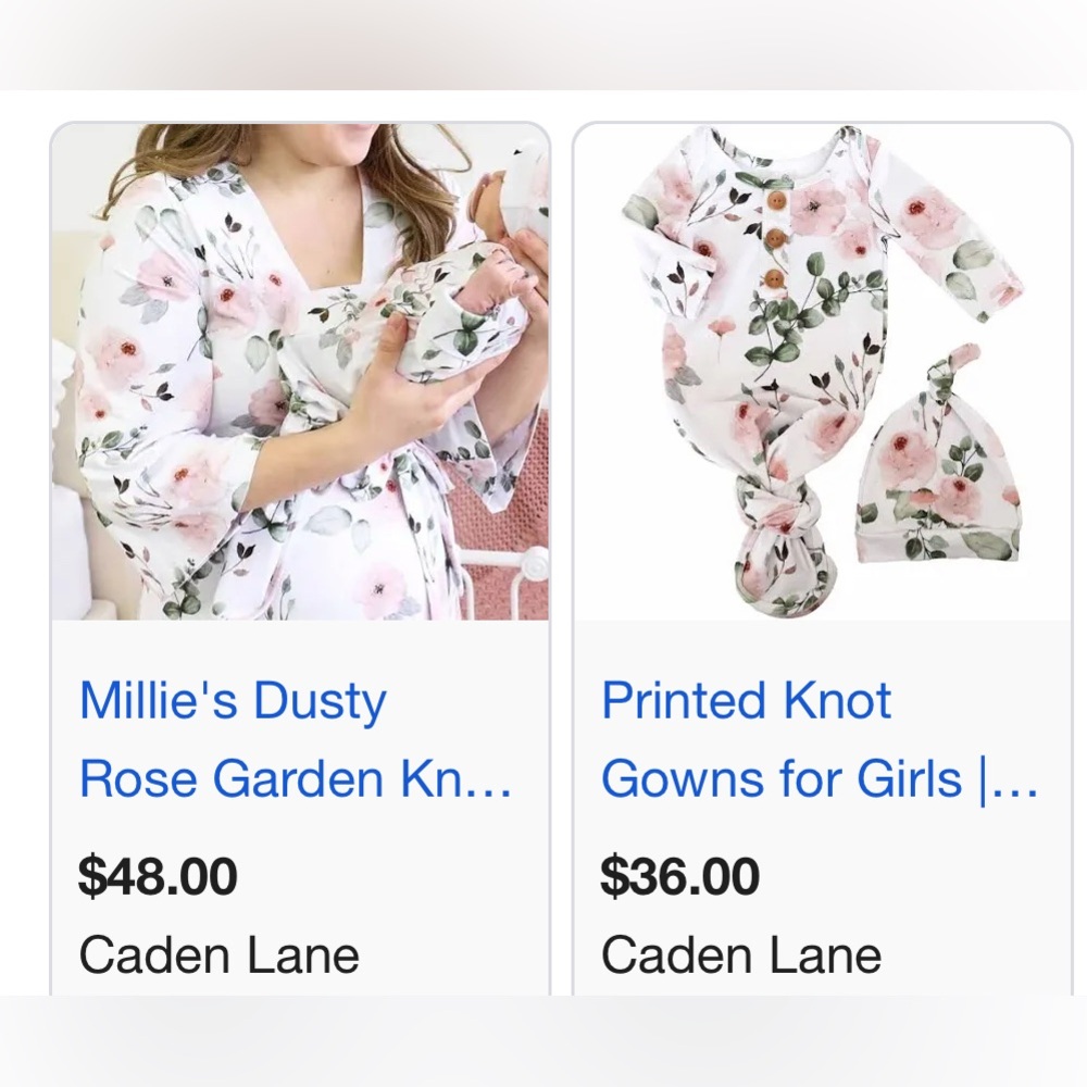 NWT Caden Lane Millie’s Dusty Rose Garden Knit Maternity Robe